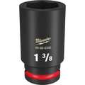 Milwaukee Tool 3/4" Drive Deep Impact Socket 1 3/8 in Size, Deep Socket, Black Phosphate 49-66-6345