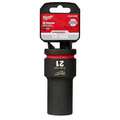 Milwaukee Tool 3/4" Drive Deep Impact Socket 21 mm Size, Deep Socket, Black Phosphate 49-66-6396