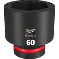 Milwaukee Tool 1" Drive Standard Impact Socket 58 mm Size, Standard Socket, Black Phosphate 49-66-6613