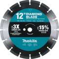 Makita Diamond Blade, 12" dia, 6300 RPM Max Speed E-02521