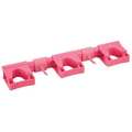 Vikan Tool Wall Bracket, 16 1/2 in L, Pink 10111