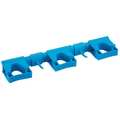 Vikan Tool Wall Bracket, 16 1/2 in L, Blue 10113