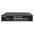 Invid Tech POE Switch, 48V, Metal VIS-LRPOE8-2A