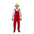 Ansell Bib Overall, Chemical Resistant, Red, L 66-662