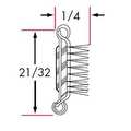 Fairchild Edge Grip Seal, Rubber, 8 ft Length, 0.25 in Overall Width, Style: Beltline Weatherstrip 1281-4X2