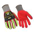 Ansell Full-Dip Gloves, Gray, Knit, L, PR 068-10
