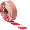 Brady Floor Tape, Red/White, 3 inx100 ft, Roll 170072
