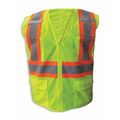 Jaydee Enguard Safety Vest, Lime, FR, Org stripe, Zppr-5XL SV-505FRZ-5XL