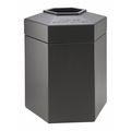 Commercial Zone Products 45 gal Hexagon Trash Can, Charcoal 737224