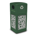 Commercial Zone Products 42 gal Recycling Bin, Green, Stainless Steel 746126099