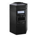 Commercial Zone Products 45 gal Hexagon Trash Can, Black, 25 in Dia, Plastic 755301