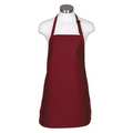 Fame Fabrics Apron, No Pocket Bib, F33, Burgundy 18740