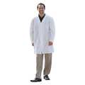 Fame Fabrics Butcher Coat, White, Snaps, K86, XS 83252