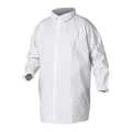 Kleenguard Breath Parti LabCoat 4Hook Close KneeLeng ElastWris WHT 4X 35624