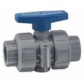 Plast-O-Matic Manual Ball Valve, CPVC, 1-1/2", Fkm, Socket MBV150VS-CP