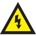Panduit Warning Label, Electric Symbol, Vinyl WL33Y