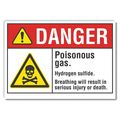 Lyle Danger Sign, 7 in H, 10 in W, Non-PVC Polymer, Vertical Rectangle, English, LCU4-0032-ED_10x7 LCU4-0032-ED_10x7