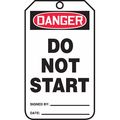 Accuform Danger Tag, Do Not Start, 5-3/4x3-1/4 in, Cardstock, 25/PK MDT190CTP