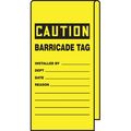 Accuform Wrap Stick Tag, Caution, 12"Lx3-1/8"W, PK25 TAT113