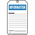 Accuform Safety Tag, Information, 5-3/4x3-1/4 in, Plastic, 25/PK TRS241PTP