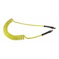 Coilhose Pneumatics Flexeel Coil 3/8" ID x 10 Swivel Transparent Yellow CO PUE38-10B-TY