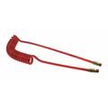 Coilhose Pneumatics Flexeel Coil 3/8" ID x 20 Swivel Transparent Red CO PRE38-20B-TR