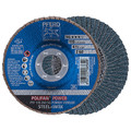 Pferd 4-1/2" x 7/8" A.H. POLIFAN® Flap Disc - Z SG POWER STEELOX, Zirconia, 60 Grit, Flat 62178