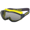 Hexarmor Safety Goggles, Gray Anti-Fog, Scratch-Resistant Lens, LT300 Series 12-10003-02