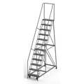 Ega Industrial Rolling Ladder, 12 Steps, 24"W Perforated Tread, Unassembled, 450 lbs. Capacity B12026HKD
