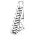 Ega Industrial Rolling Ladder, 16 Steps, 30"W Perforated Tread, Unassembled, 450 lbs. Capacity B16032HKD