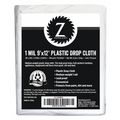 Zoro Plastic Dropcloth, 1 mL, 9ft.x12ft. G7495741