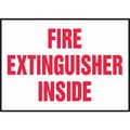 Accuform Fire Extinguisher Label, 3-1/2x5 in, Adhesive Dura-Vinyl LFXG440XVE