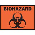 Accuform Biohazard Label, 3-1/2x5 in, Adhesive Vinyl, 5/PK LBHZ506VSP