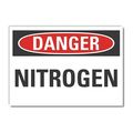 Lyle Nitrogen Danger Reflective Label, 3 1/2 in H, 5 in W, English, LCU4-0321-RD_5X3.5 LCU4-0321-RD_5X3.5
