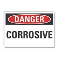 Lyle Corrosive Materials Danger Label, 5 in H, 7 in W, Polyester, Horizontal, English, LCU4-0326-ND_7X5 LCU4-0326-ND_7X5