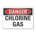 Lyle Chlorine Danger Label, 10 in H, 14 in W, Polyester, Horizontal, English, LCU4-0352-ND_14X10 LCU4-0352-ND_14X10