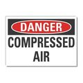 Lyle Compressed Air Danger Label, 5 in H, 7 in W, Polyester, Horizontal, English, LCU4-0365-ND_7X5 LCU4-0365-ND_7X5