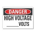 Lyle Decal Danger High Voltage, 5"x3-1/2", LCU4-0407-ND_5X3.5 LCU4-0407-ND_5X3.5