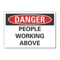 Lyle Refl Decal Danger People Working, 7"x5", LCU4-0436-RD_7X5 LCU4-0436-RD_7X5