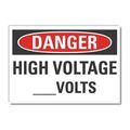 Lyle Refl Decal Danger High Voltage, 5"x3-1/2", Width: 5 in LCU4-0445-RD_5X3.5