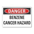 Lyle Benzene Danger Label, 5 in H, 7 in W, Polyester, Horizontal Rectangle, English, LCU4-0442-ND_7X5 LCU4-0442-ND_7X5