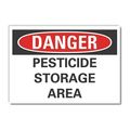 Lyle Danger Sign, 3 1/2 in H, 5 in W, Polyester, Horizontal Rectangle, English, LCU4-0458-ND_5X3.5 LCU4-0458-ND_5X3.5
