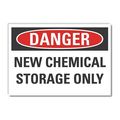 Lyle Chemical Storage Danger Label, 5 in Height, 7 in Width, Polyester, Horizontal Rectangle, English LCU4-0490-ND_7X5
