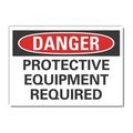 Lyle Decal Danger Protective Equipment, 7"x5" LCU4-0504-ND_7X5