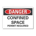 Lyle Decal Danger Confined Space, 10"x7", LCU4-0512-ND_10X7 LCU4-0512-ND_10X7