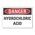 Lyle Hydrochloric Acid Danger Reflective Label, 10 in H, 14 in W, English, LCU4-0394-RD_14X10 LCU4-0394-RD_14X10