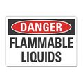 Lyle Flammable Liquid Danger Reflective Label, 3 1/2 in Height, 5 in Width, Reflective Sheeting, English LCU4-0390-RD_5X3.5