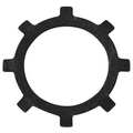 Rotor Clip Internal Push-On Retaining Ring, Steel, Black Phosphate Finish, 0.75 in Bore Dia. TI-075