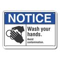Lyle Wash Your Hands Notice, Plastic, 10"x7", LCU5-0034-NP_10X7 LCU5-0034-NP_10X7