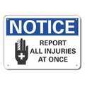 Lyle Plastic Accident Reporting Notice Sign, 7 in H, 10 in W, Vertical Rectangle, LCU5-0057-NP_10X7 LCU5-0057-NP_10X7